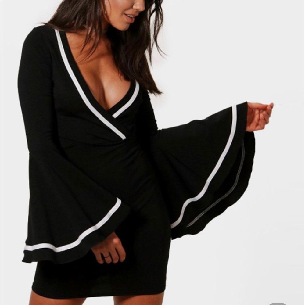 Flare Sleeve Dress